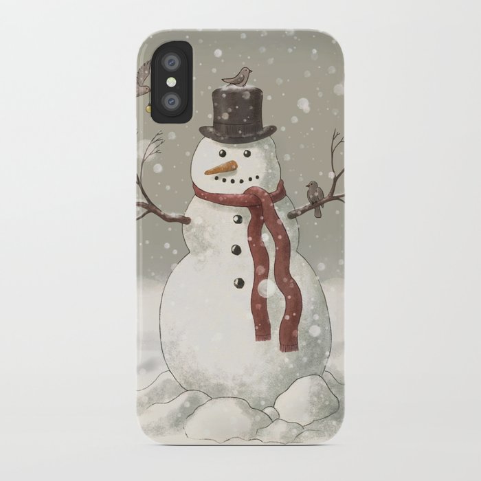 christmas snowman iphone case