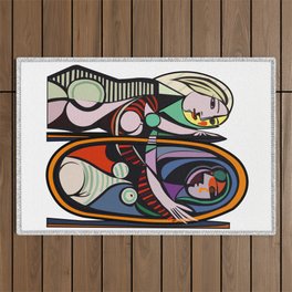 "Girl Before a Mirror" by Picasso Outdoor Rug