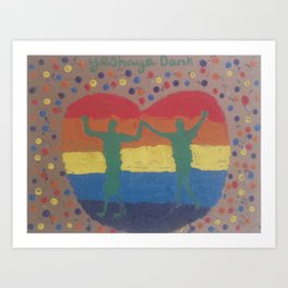 they wed the rainbow wedding Art Print