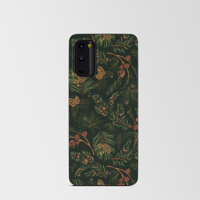 Christmas Spruce Dark Green Android Card Case