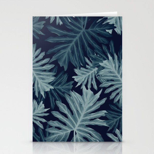Philo Hope - Tropical Jungle Leaves Pattern #5 #tropical #decor #art #society6 Stationery Cards
