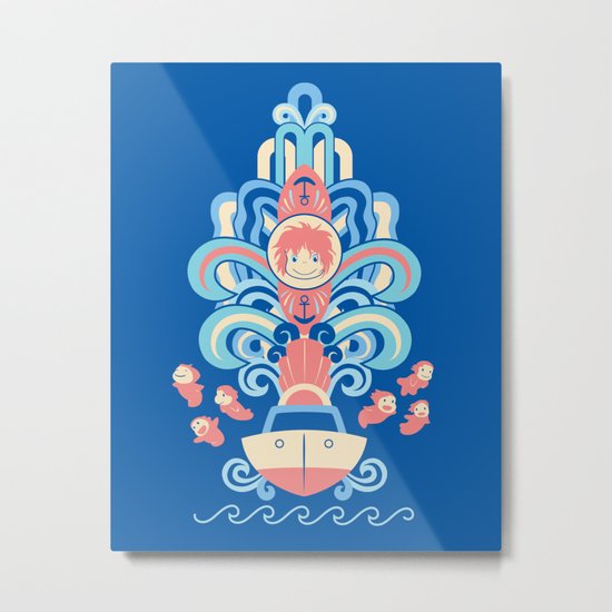 Ponyo Deco Metal Print
