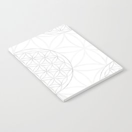 Silver Mandala Flower of Life Notebook