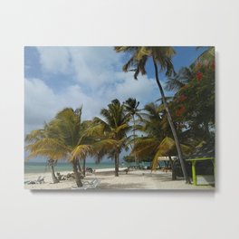 Beautiful Beach at Pigeon Point, Trinidad and Tobago Metal Print