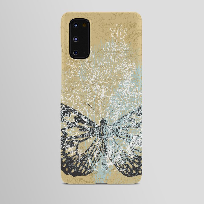 fine art Abstract art gestual, organic and butterfly Android Case