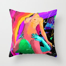 United with the universe Throw Pillow