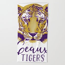 Geaux Tigers Beach Towel