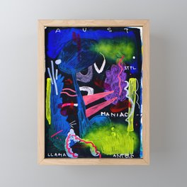 abstract blue Framed Mini Art Print
