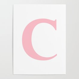 C MONOGRAM (PINK & WHITE) Poster