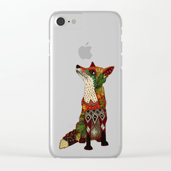 fox love mint Clear iPhone Case