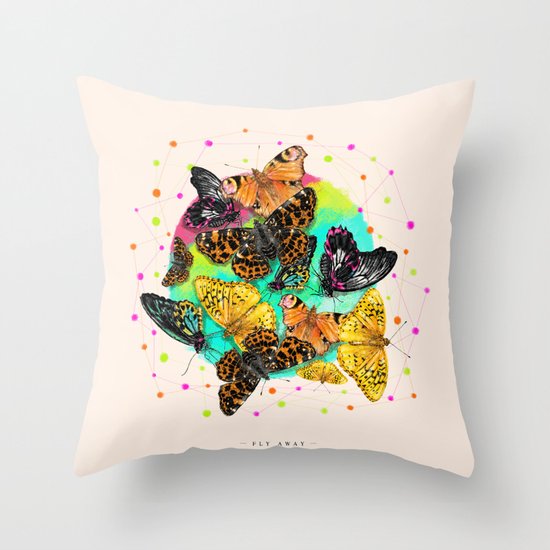 FLY AWAY Throw Pillow