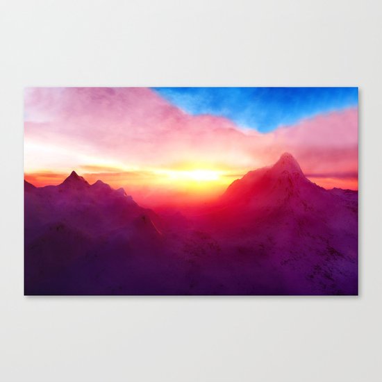 pastel mountain Canvas Print
