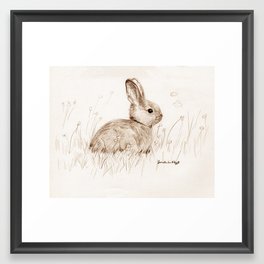Rabbit Study Framed Art Print