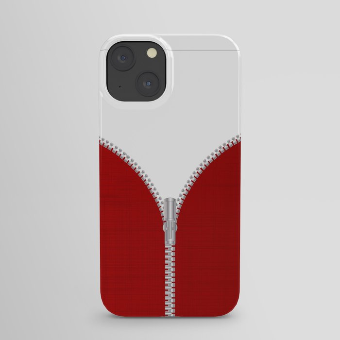 Red Zipper iPhone Case