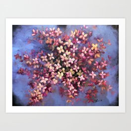 Pink Hydrangeas Art Print