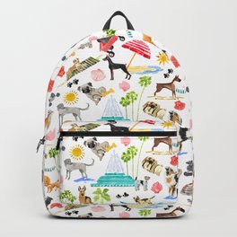 dog print backpack