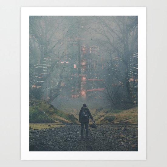 Digital Forest Art Print