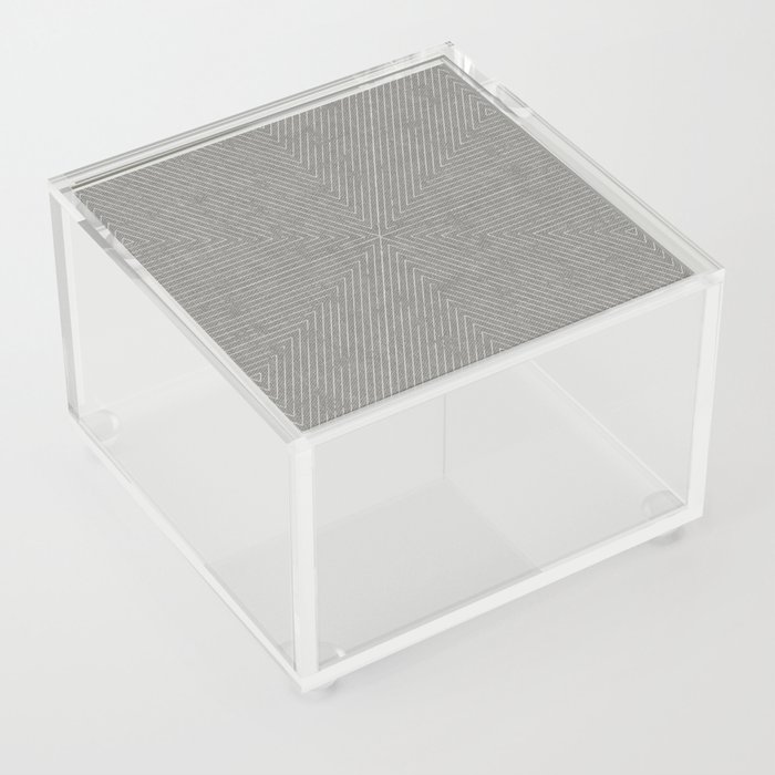 boho triangle stripes - gray Acrylic Box