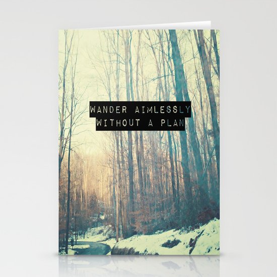 Wander Aimlessly Stationery Cards
