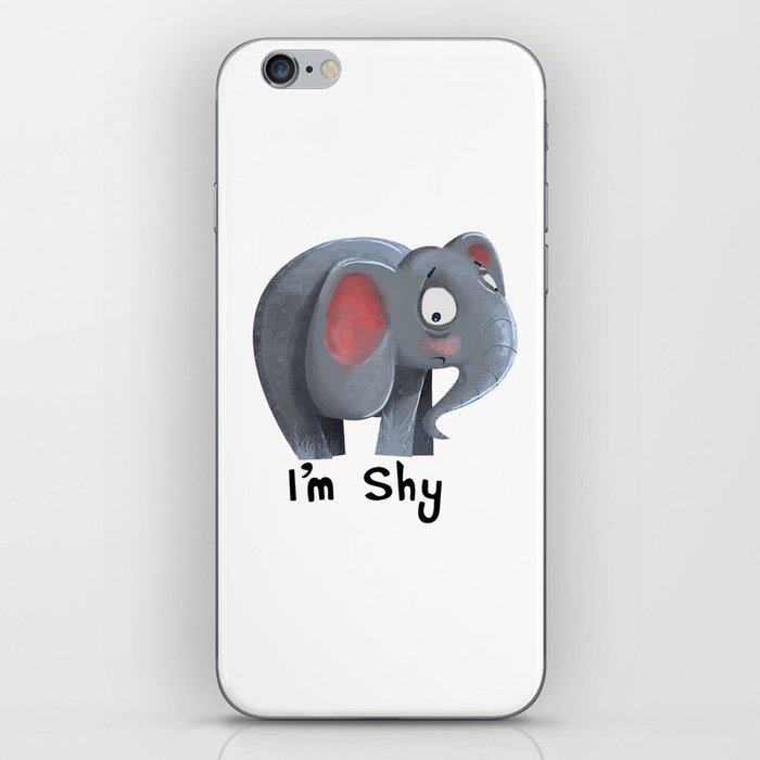 Elly the Shy elephant iPhone Skin
