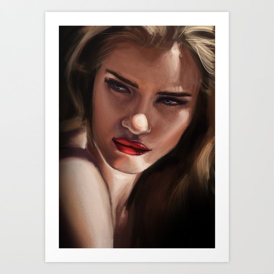 Piercing gaze Art Print