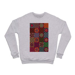 Funky led lights patchwork Crewneck Sweatshirt