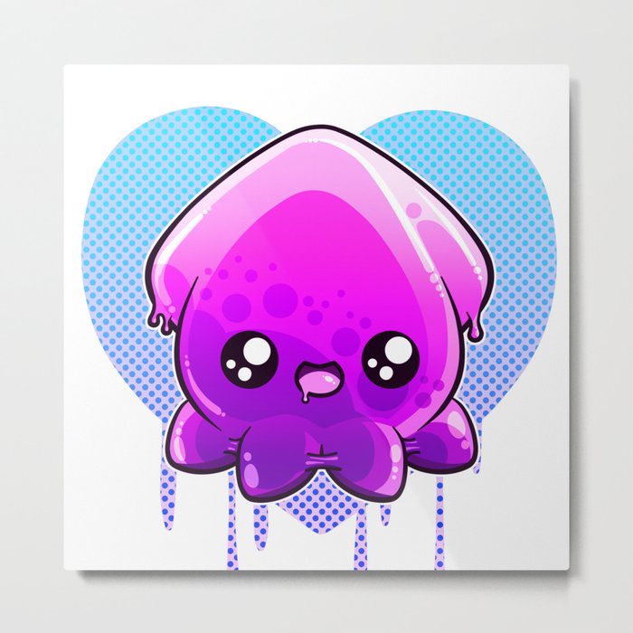 Jelly Squid  Metal Print