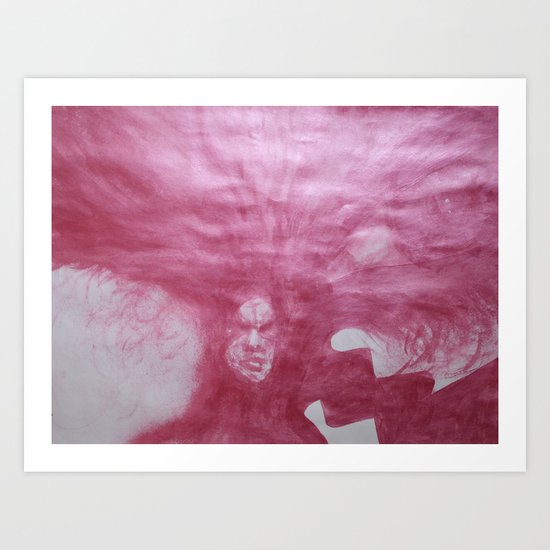 silent shout Art Print