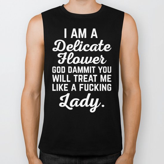 Treat Me Like A Lady Funny Quote Biker Tank