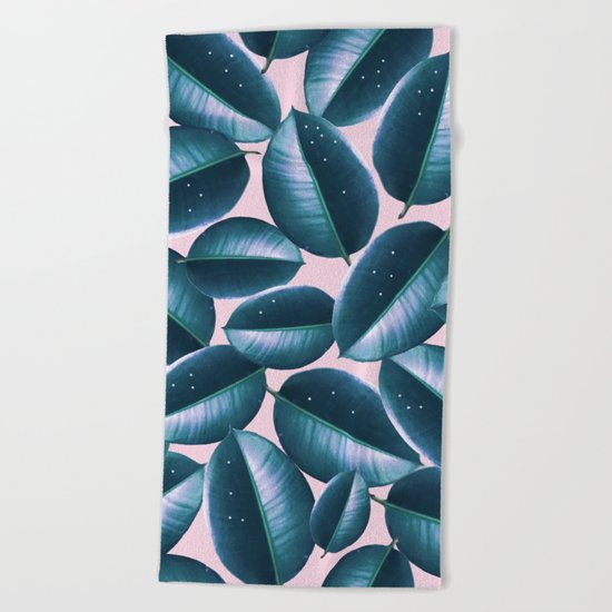 Rubber Plant Cure #society6 #decor #buyart Beach Towel