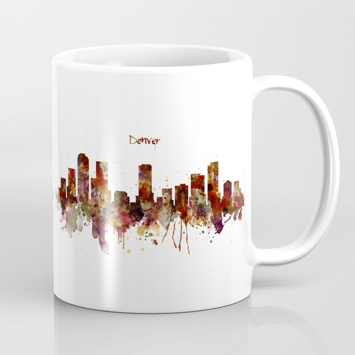 Denver Skyline Silhouette Coffee Mug