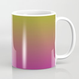 Deep Gradient Mi-Parti (Half And Half) Design! (Dark Orange, Blue, Yellow, and Pink) Coffee Mug