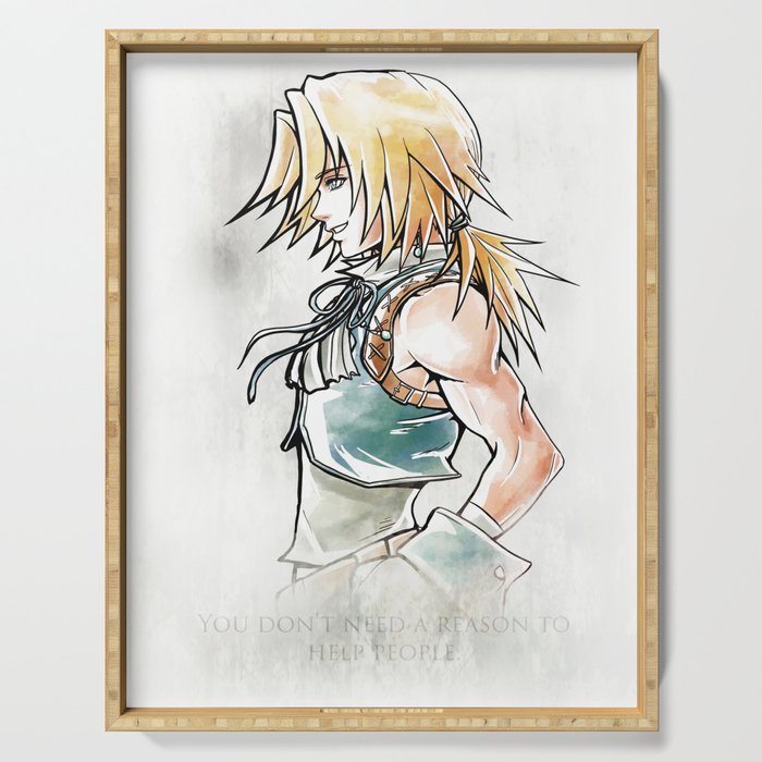Zidane Tribal Artwork Final Fantasy Ix Serving Tray By Mcashe Art