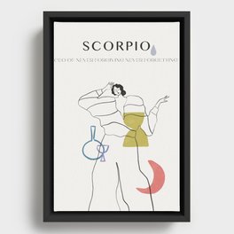 Scorpio Zodiac Sign Design Framed Canvas