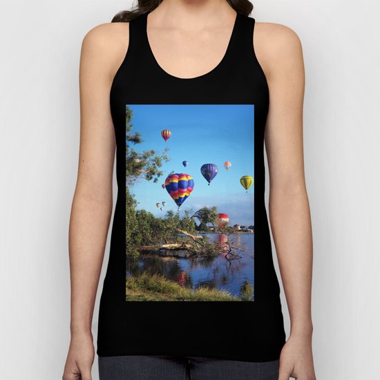 Hot air balloon scene Unisex Tank Top