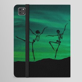 Skeletons dancing on top of a hill in oblivion iPad Folio Case