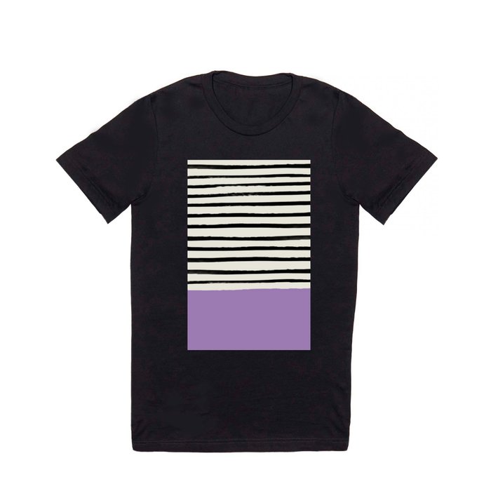 Lavender x Stripes T Shirt