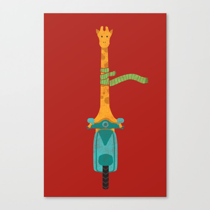 Scooter - ing around Canvas Print