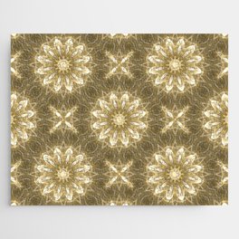 FRACTAL PATTERN GOLD/WHITE 2 Jigsaw Puzzle