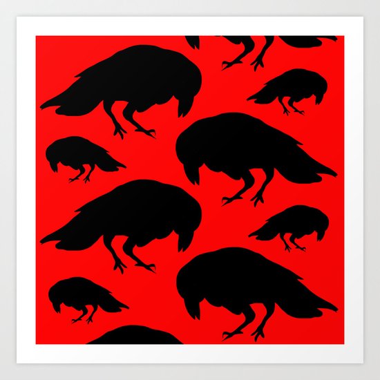 Hitchcock Birds/Dark Crows Art Print
