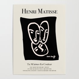 HENRI MATISSE EXHIBITION POST BLACK Poster
