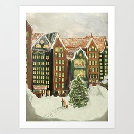 Christmas Town Art Print