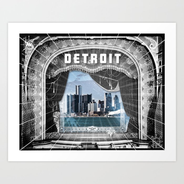 The Big Show Detroit, Michigan Art Print by The Mighty Mitten Great Lakes Art Society6