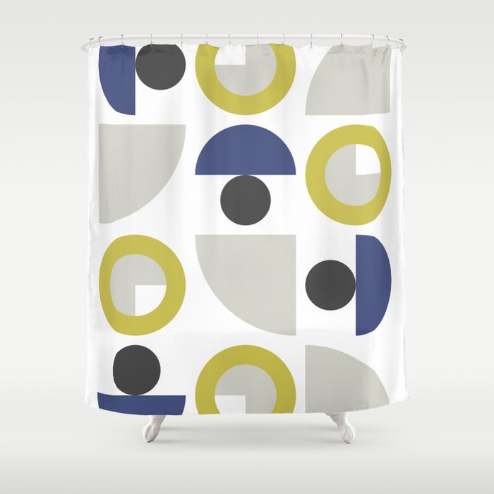 Classic geometric arch circle composition 8 Shower Curtain