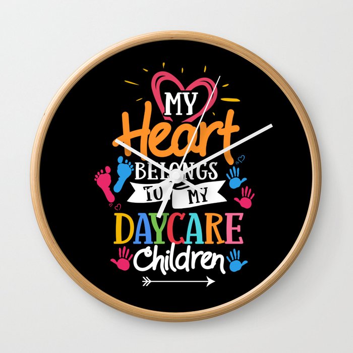 Daycare Provider Thank You Childcare Babysitter Wall Clock