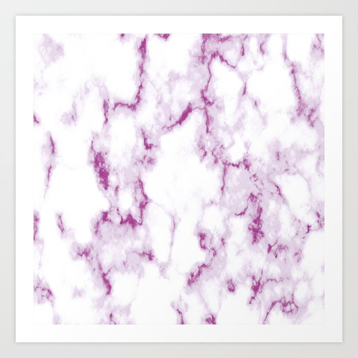 Marble Purple Pattern Stone Print Art Print