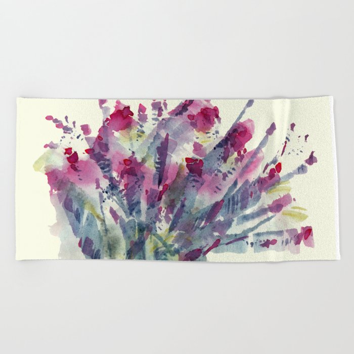 Flower Impression / Bursting Bouquet Beach Towel