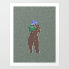 selfie in the garden Art Print