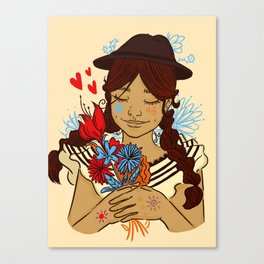 Colombian Country girl Canvas Print