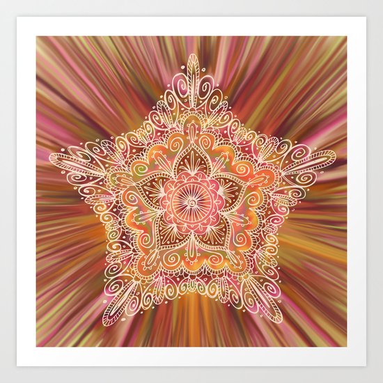 Vintage Star Aura Art Print